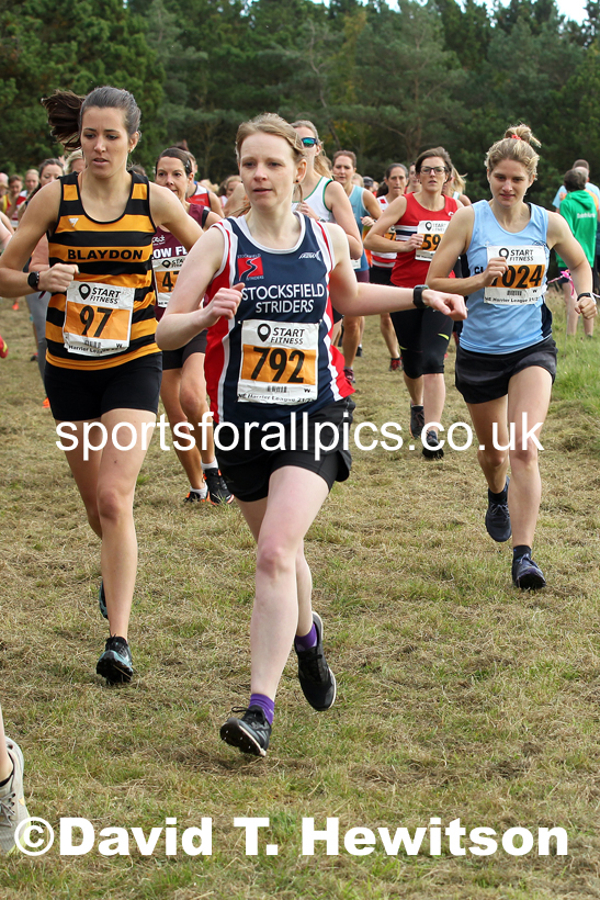 Senior womens 2021 North Eastern Harrier League, Druridge Bay. Photo: David T. Hewitson/Sports for All Pics